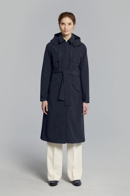 Basil trenchcoat Mosse dames Night Blue XL (8715019401961)