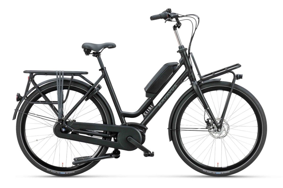 BATAVUS Quip Extra Cargo Ego 50Nm. 500Wh, Zwart Mat • Conjani Wielersport
