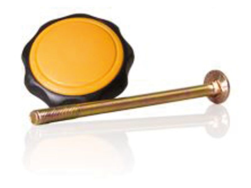 Spinder draaiknop met bout zwart/oranje (2) (8717809106230)