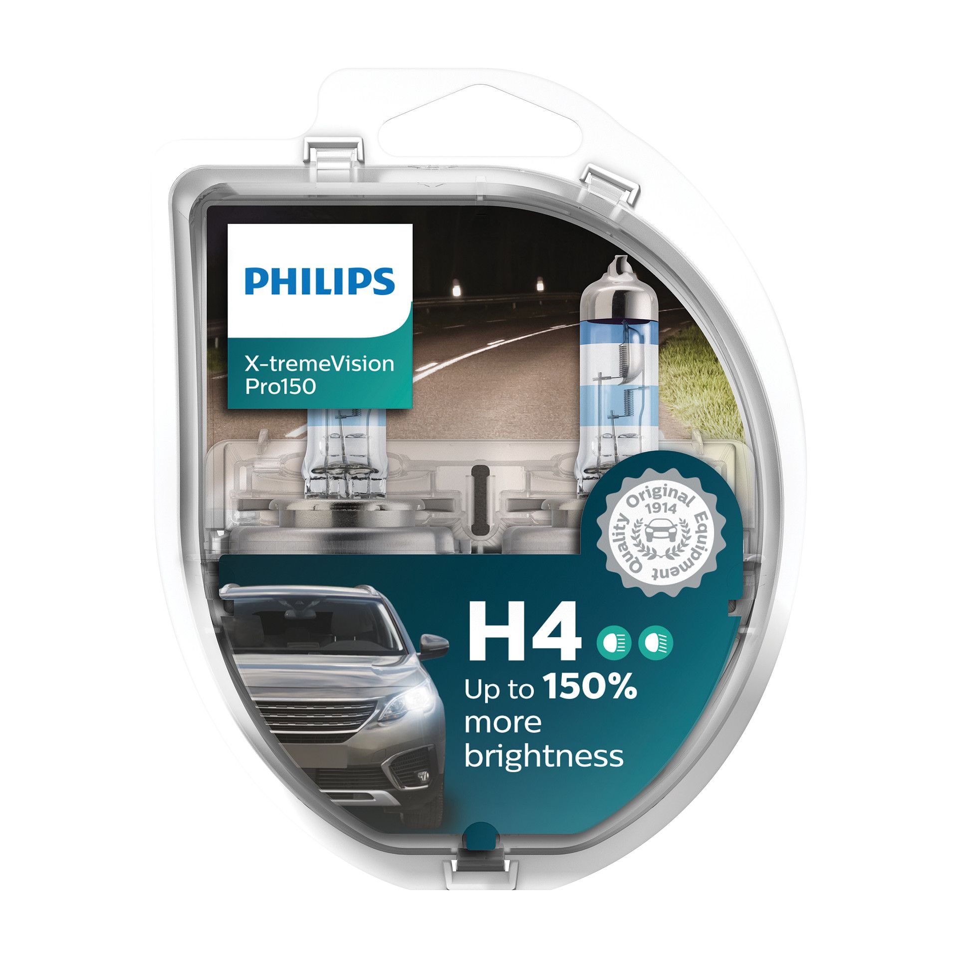 Philips 12342XVPS2 X-treme Vision Pro150 H4 2 stuk (8719018005670)