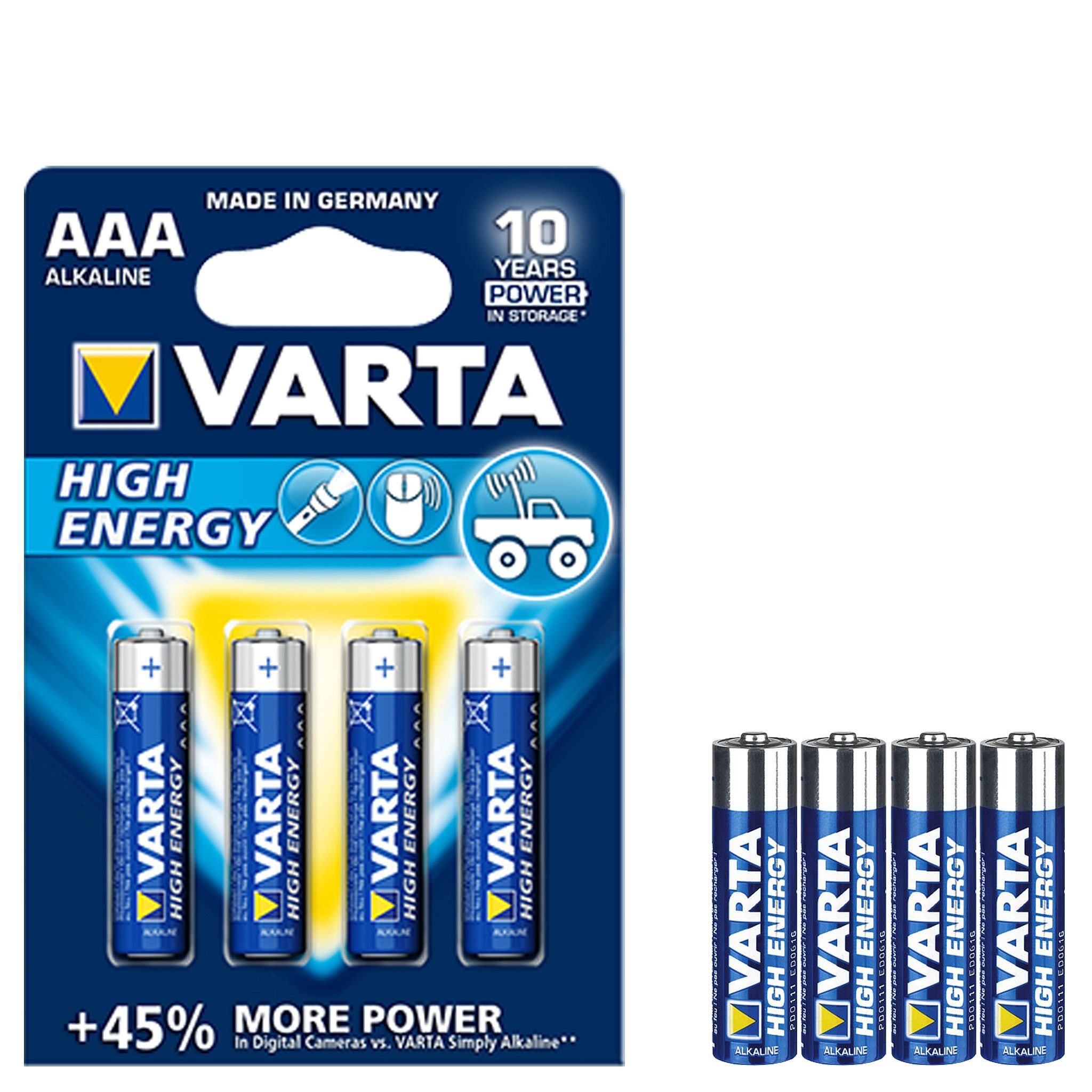 Varta Batterijen High Energy AAA (4008496559749)