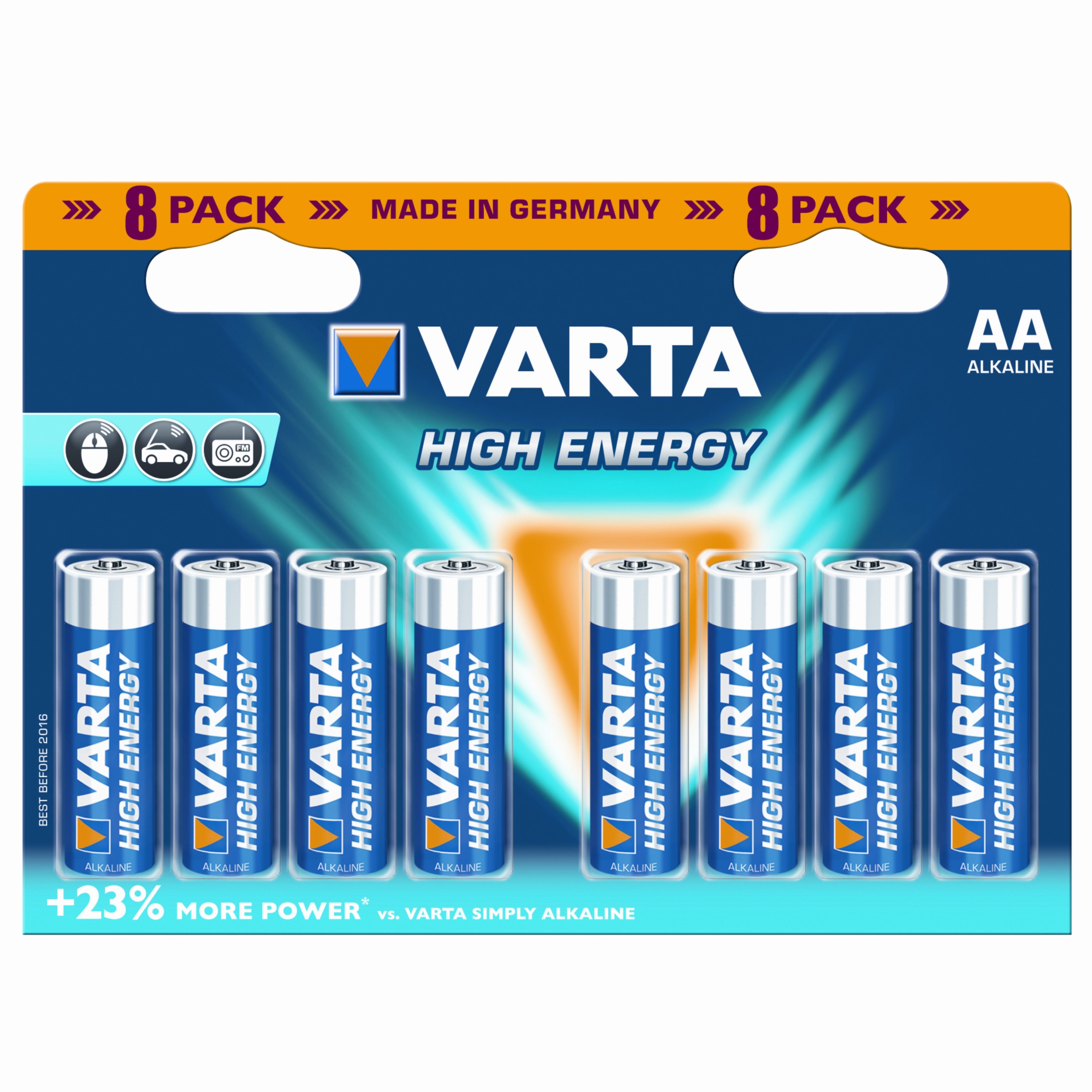 Varta Batterijen High Energy AA Multipak (4008496559510)