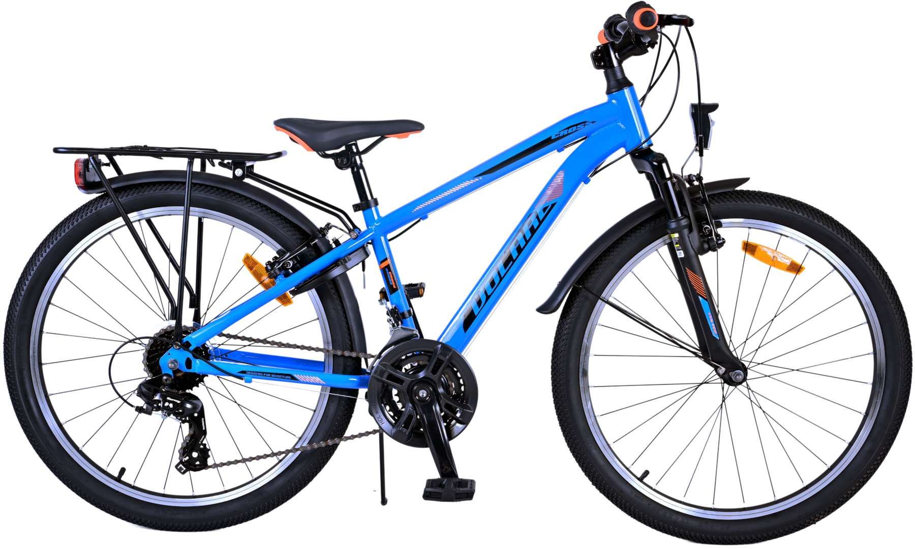 Merkloos Volare Kinderfiets Cross 24 inch Blauw 18 versnell (8715347225413)