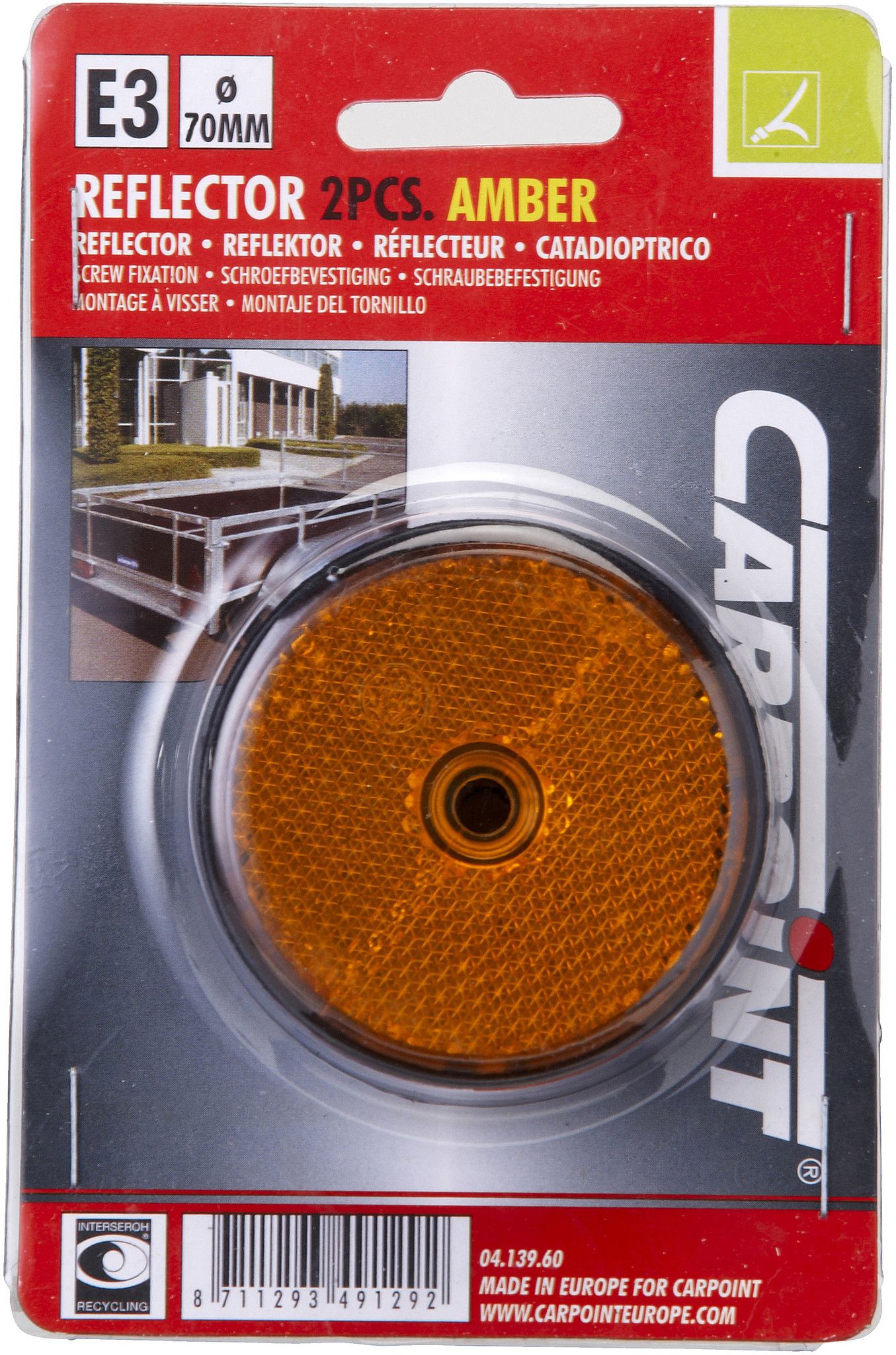CARPOINT REFLECTOR ROND ORANJE (8711293491292)
