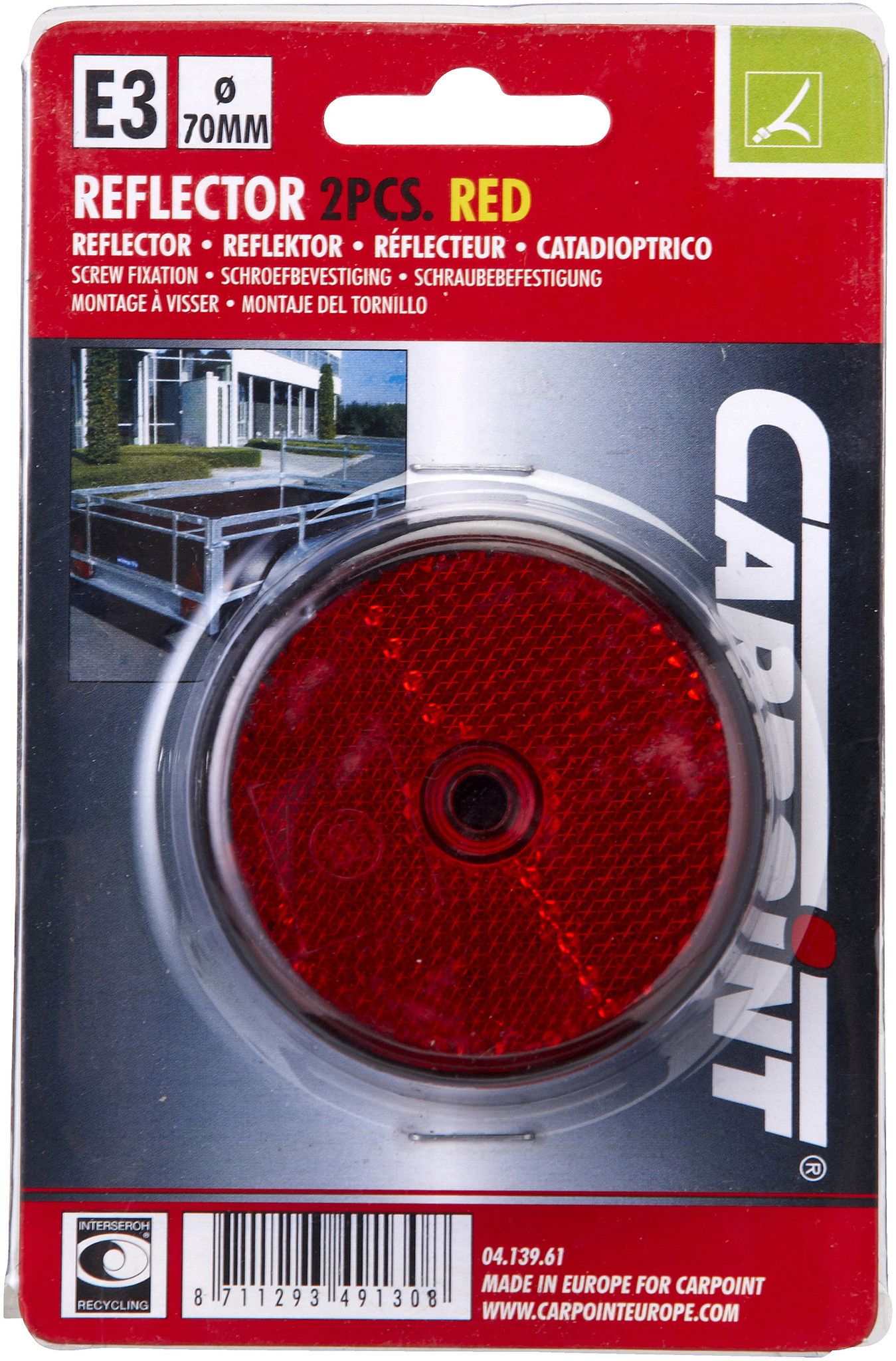 CARPOINT REFLECTOR ROND ROOD (8711293491308)