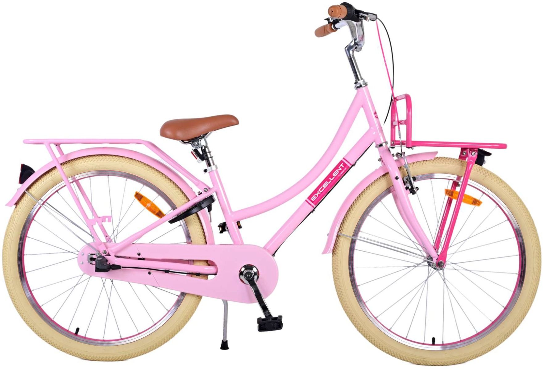 Merkloos VOLARE EXCELLENT KINDERFIETS 24 INCH ROZE N3 (8715347241406)