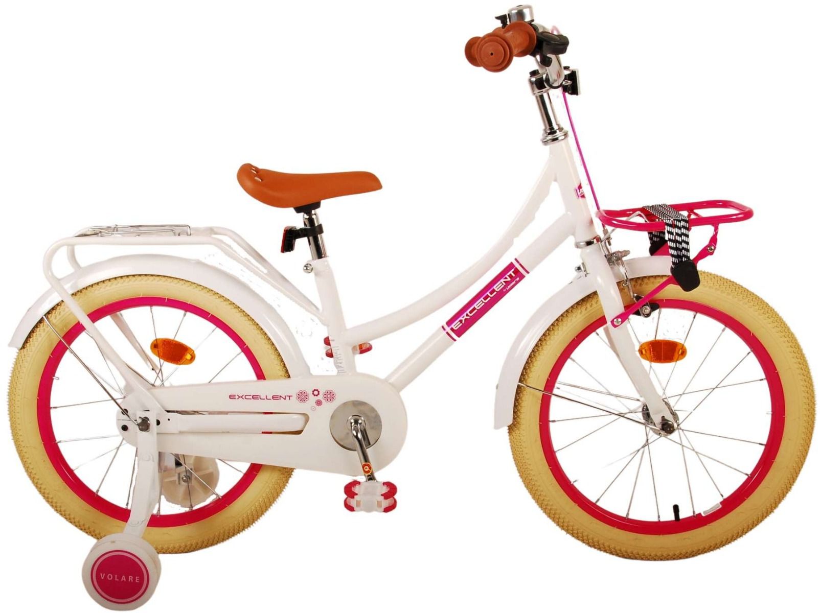VOLARE KINDERFIETS EXCELLENT 18 INCH WIT MET VOORD (8715347217791)