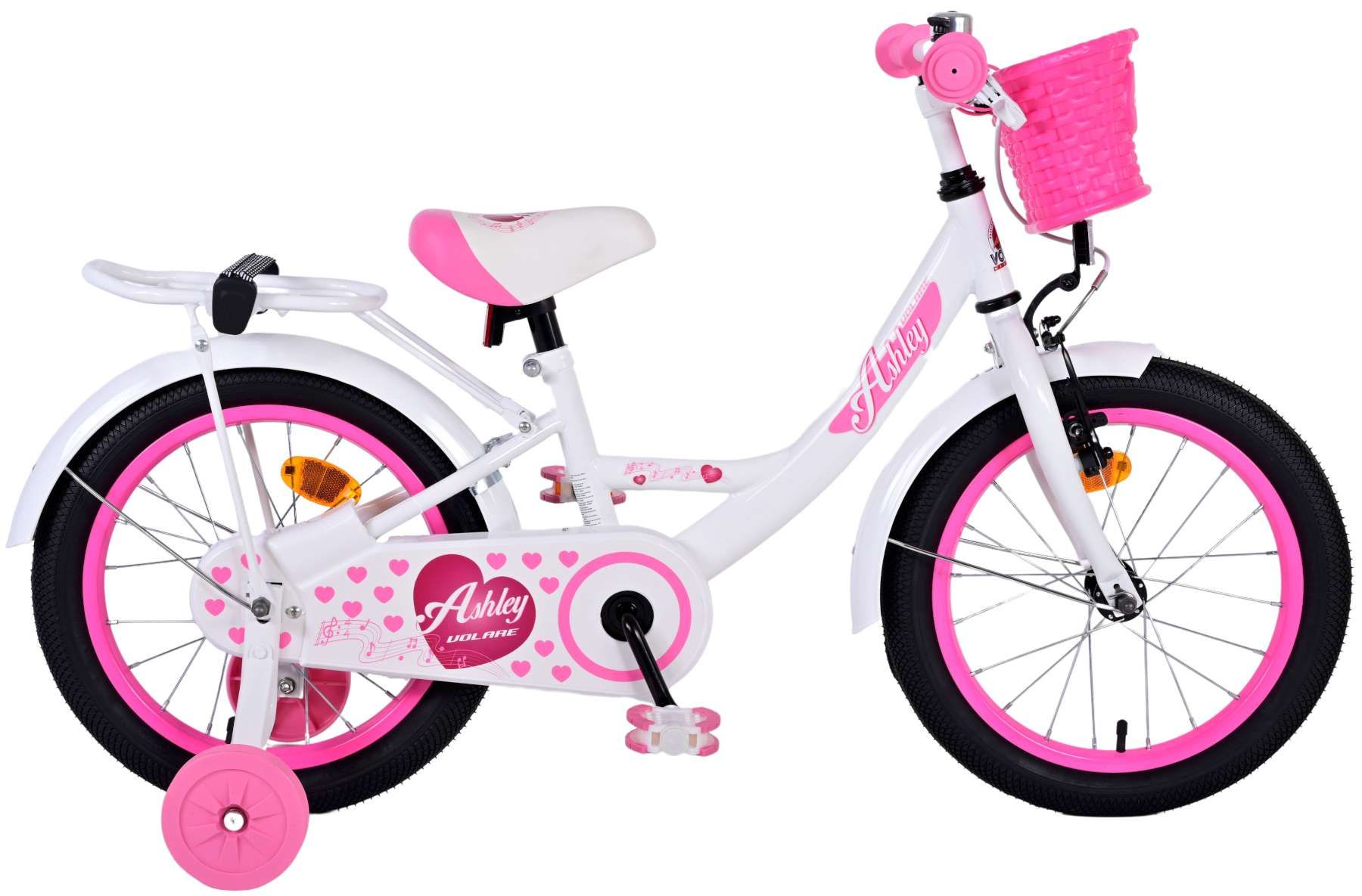 Merkloos Volare Kinderfiets Ashley 16 inch Wit (8715347316302)