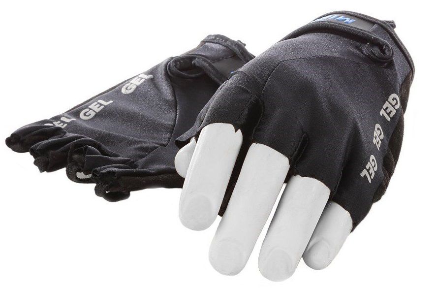 Mirage Lycra handschoen met gelpads maat S - zwart/zwart (8717729482919)