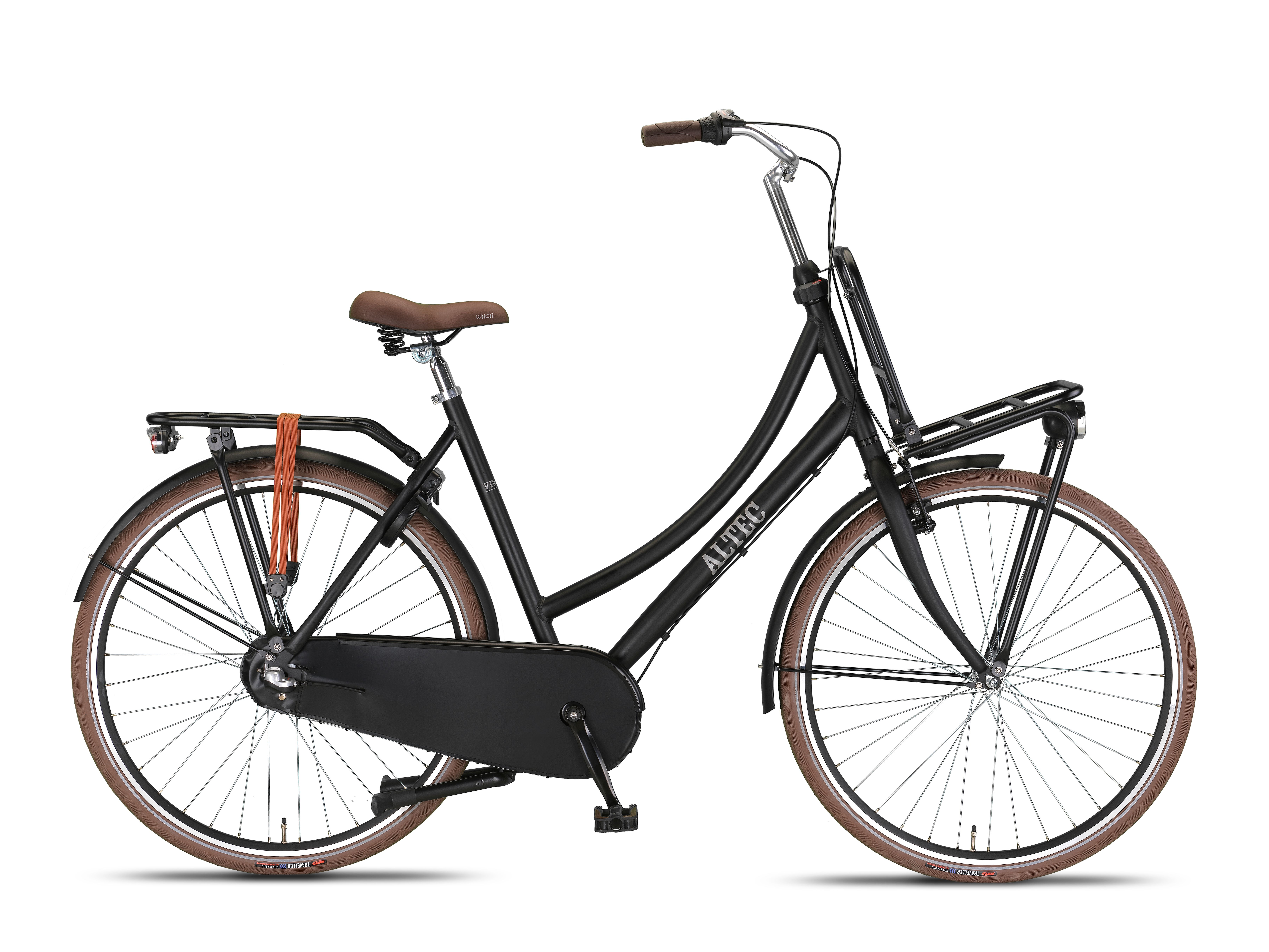 Merkloos Altec Vintage Transportfiets N-3 Mat Zwart 50Cm (8698906312222)