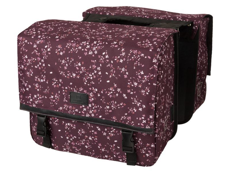Fastrider Fr nara dubbele fietstas trend mini flower/aubergi (8717565803855)