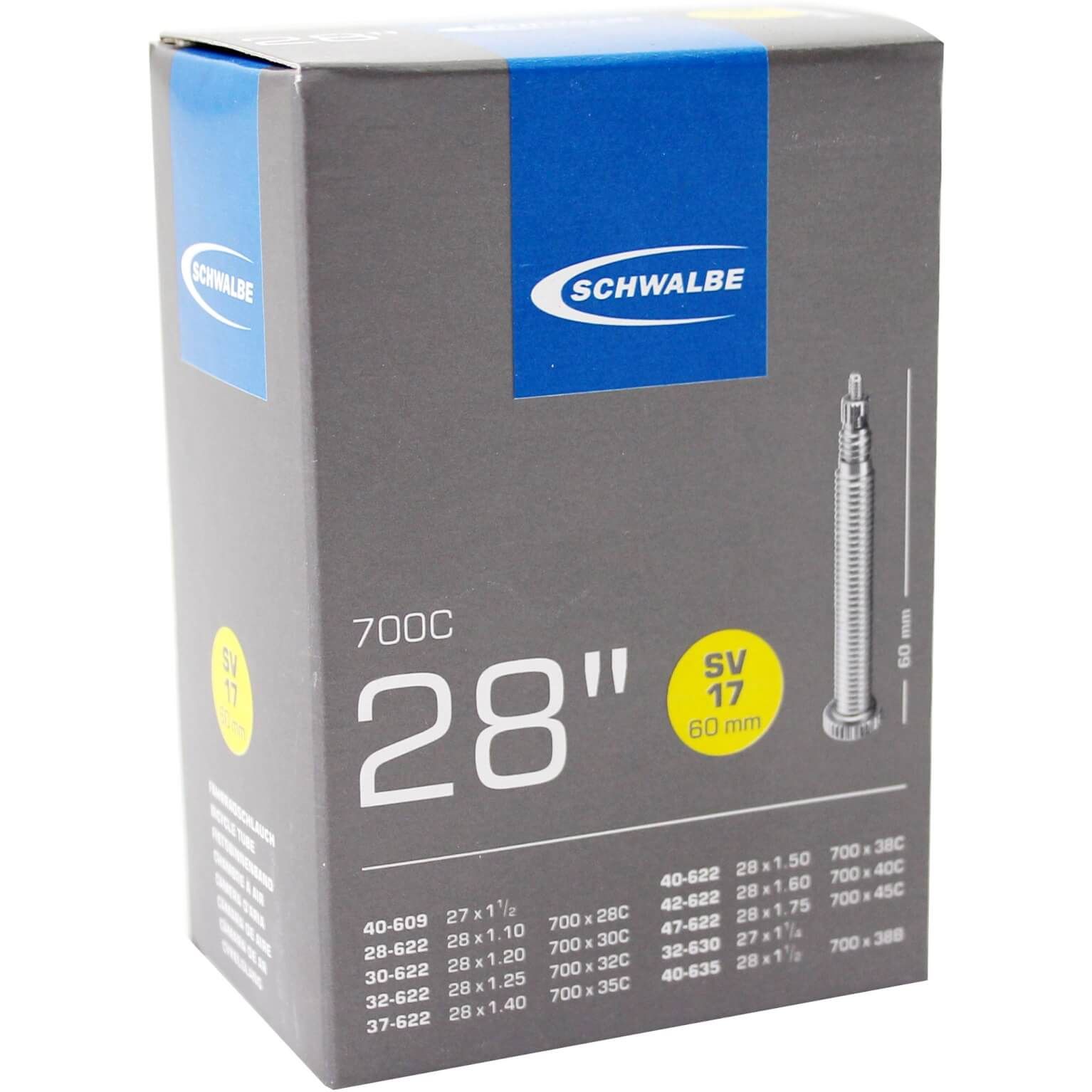 Schwalbe SV17 28x1 5/8x1 3/8 FV 60 mm 10429363 (4026495098588)