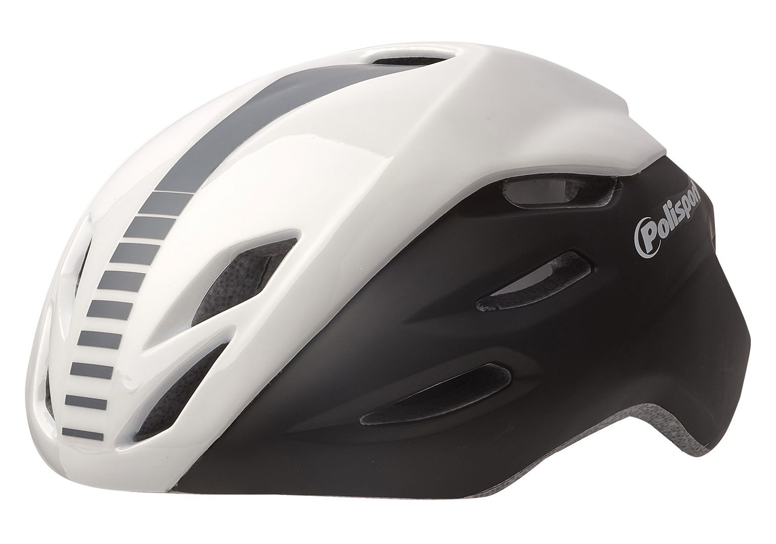 Polisport Fietshelm Aero-R Large 58-61 cm - mat zwart / wit (5604415085611)