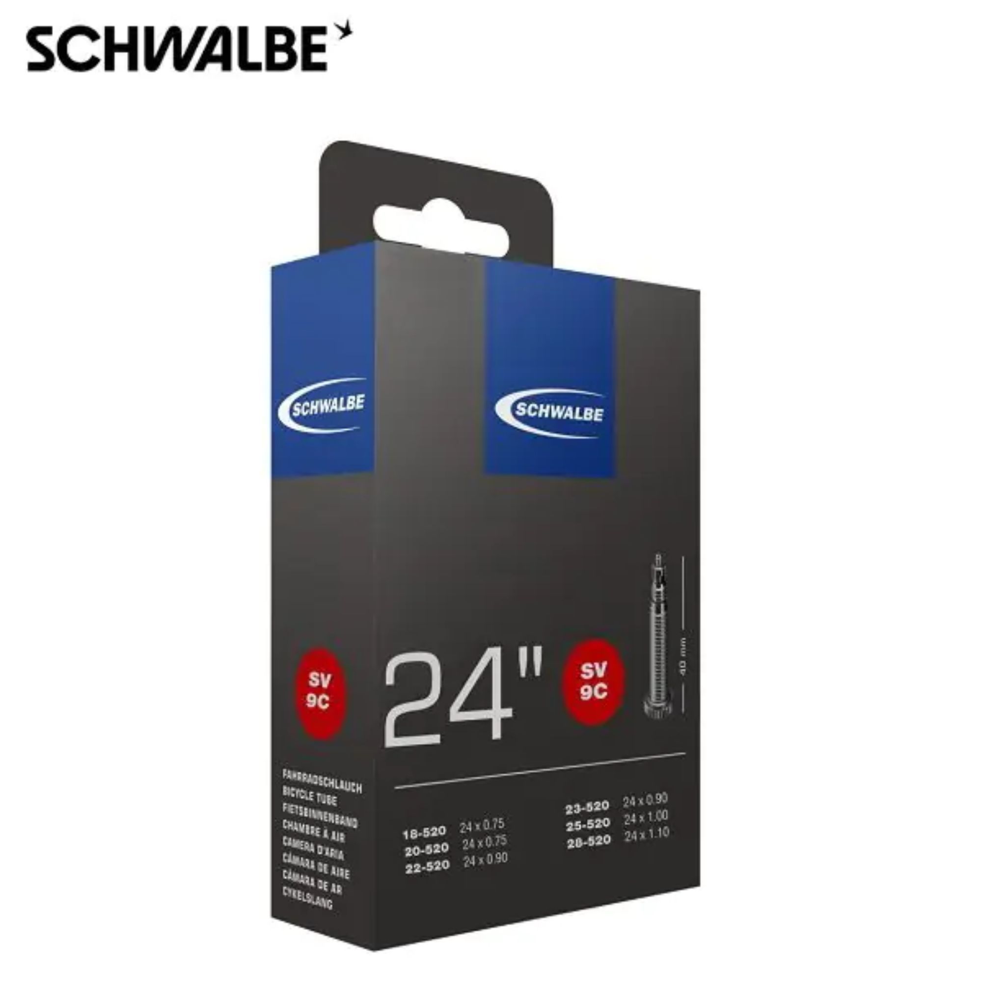 Schwalbe SV9C 24x3/4 - 24x1.10 FV 40 mm 10418343 (4026495451123)