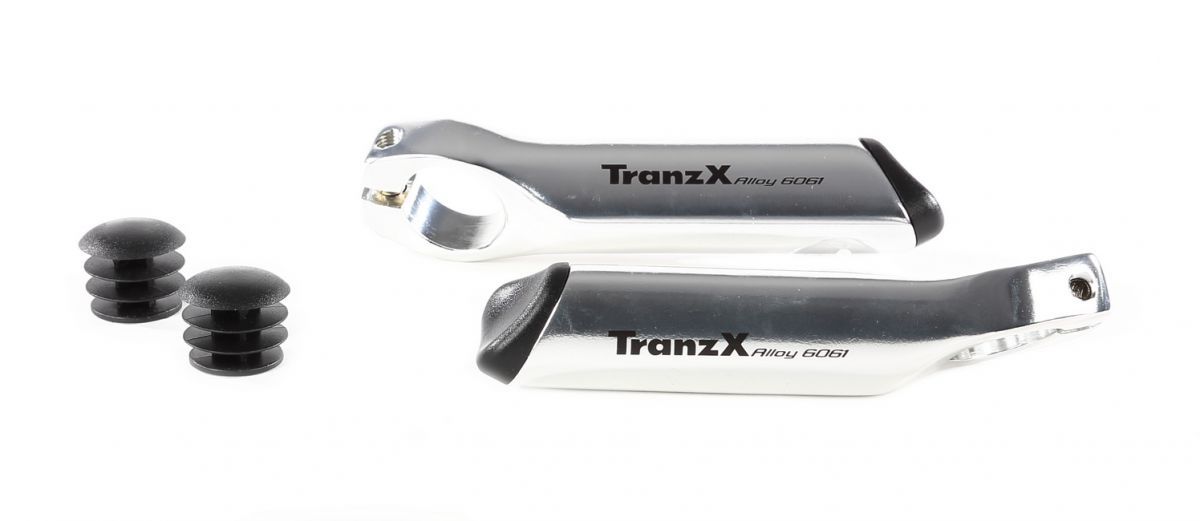 TRANZX JD-897 STUUR BAR ENDS ALU ZILVER 95 MM (4716870001141)