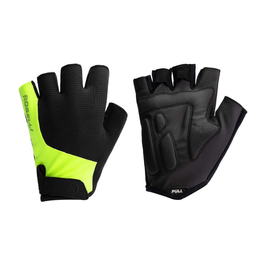 Rogelli Wielerhandschoen Essential Zwart/Fluor-Geel (8720567030075)