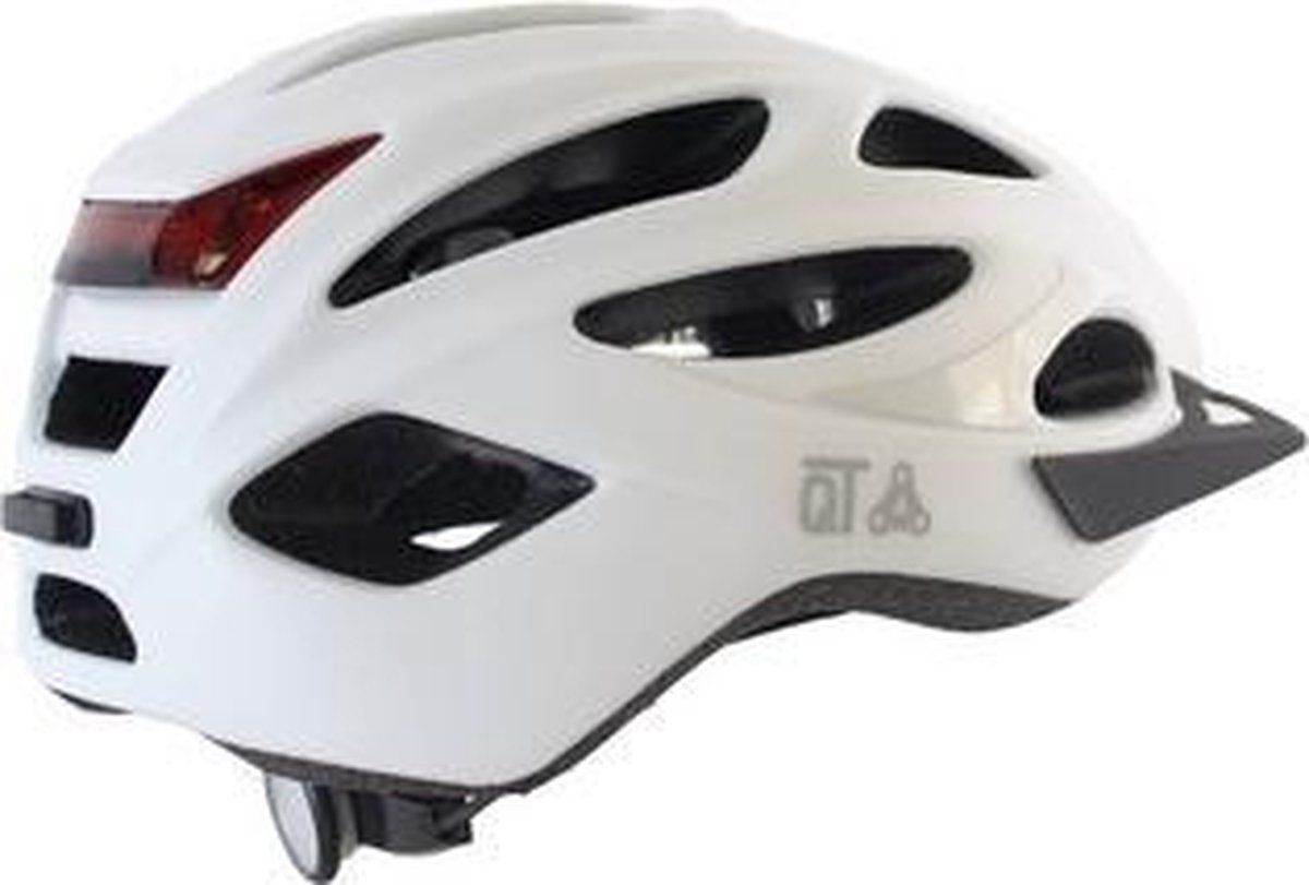 Qtech QT HELM WIT MET LED 58-62CM MT L (7423433066024)