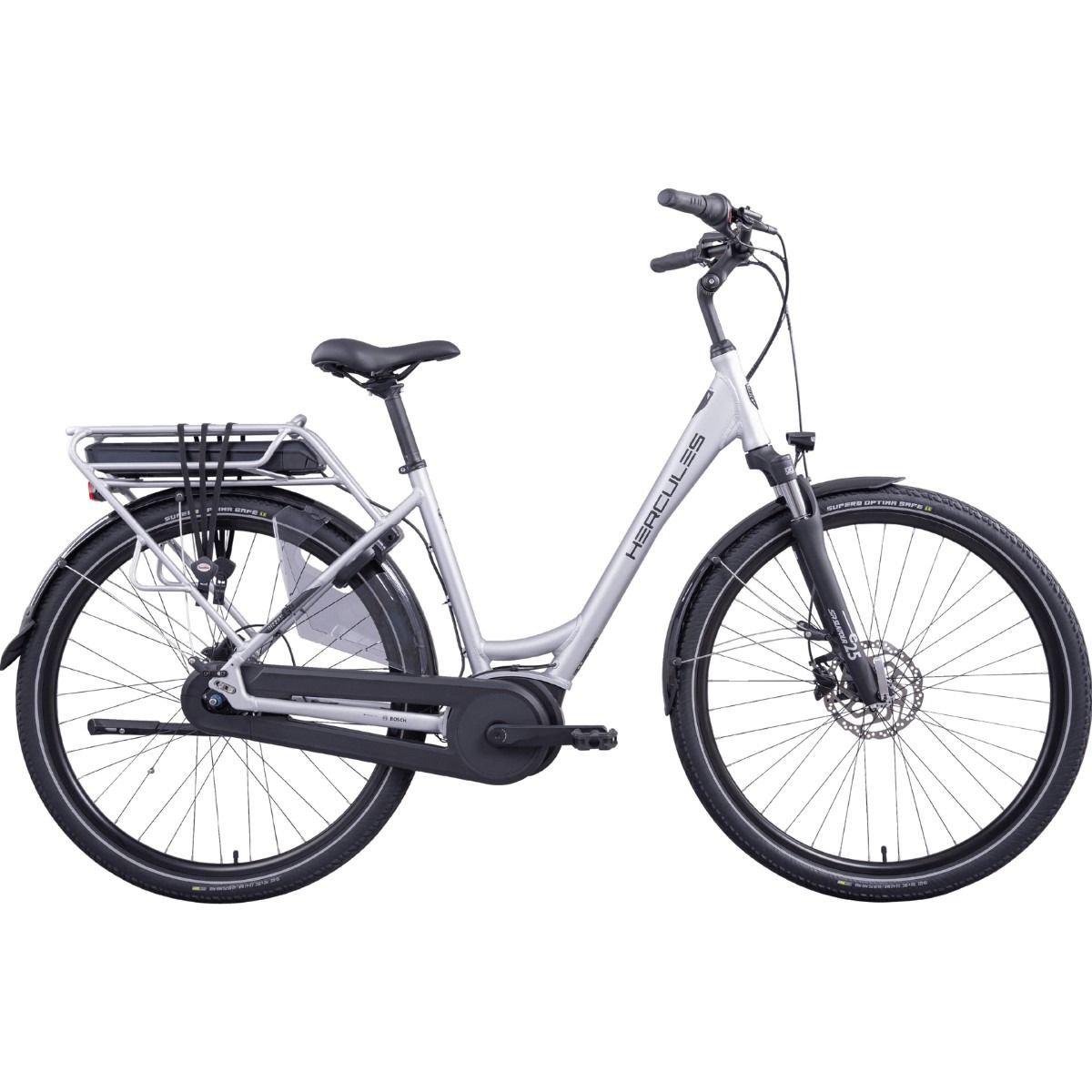 Hercules Elektrische stadsfiets Nizza F7 NL D55 Mat Zilver (4063519041939)