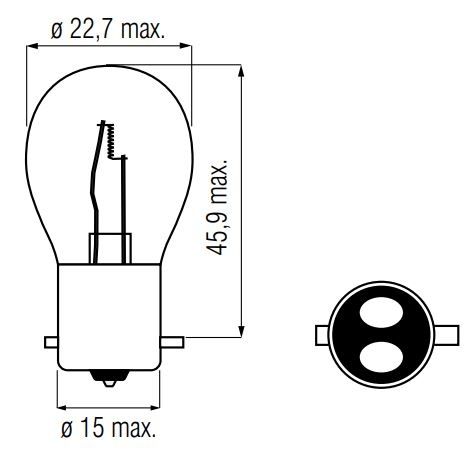 Bosma Lamp 12V-20/20W BAX15D (8718404069883)