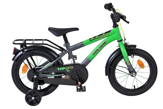 VOLARE THOMBIKE KINDERFIETS 14"GROEN/GRIJS (8715347614590)