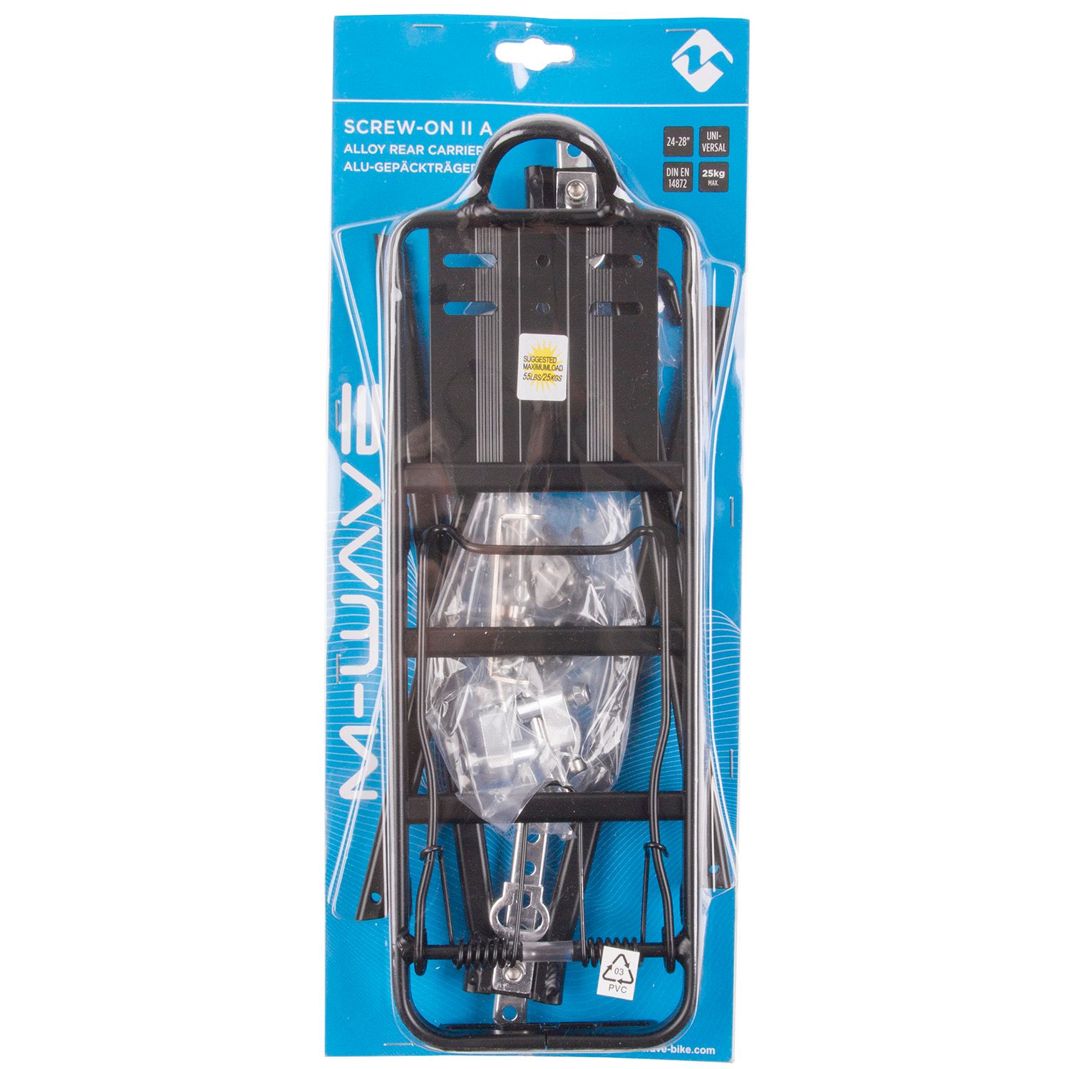 Achterdrager 26/28" M-Wave Screw-On II - zwart (4015493440017)