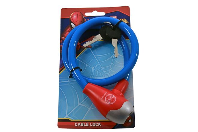 Merkloos Spiderman Kabelslot Blauw/Rood (8715347014352)
