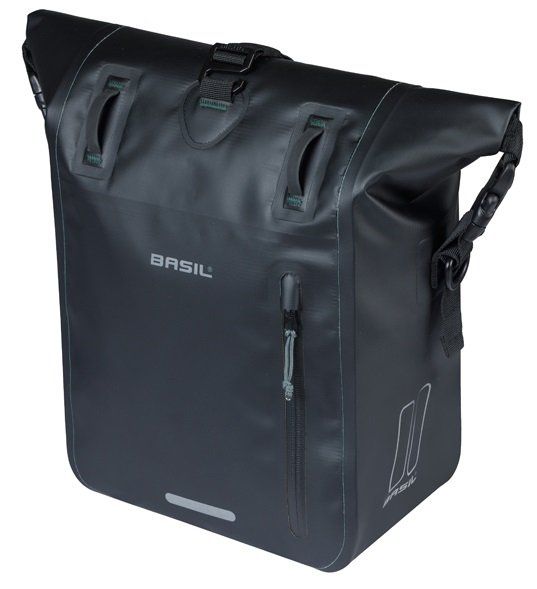 Basil fietstas enkel Rivo M MIK Hooks zwart 12-15L (8715019185250)