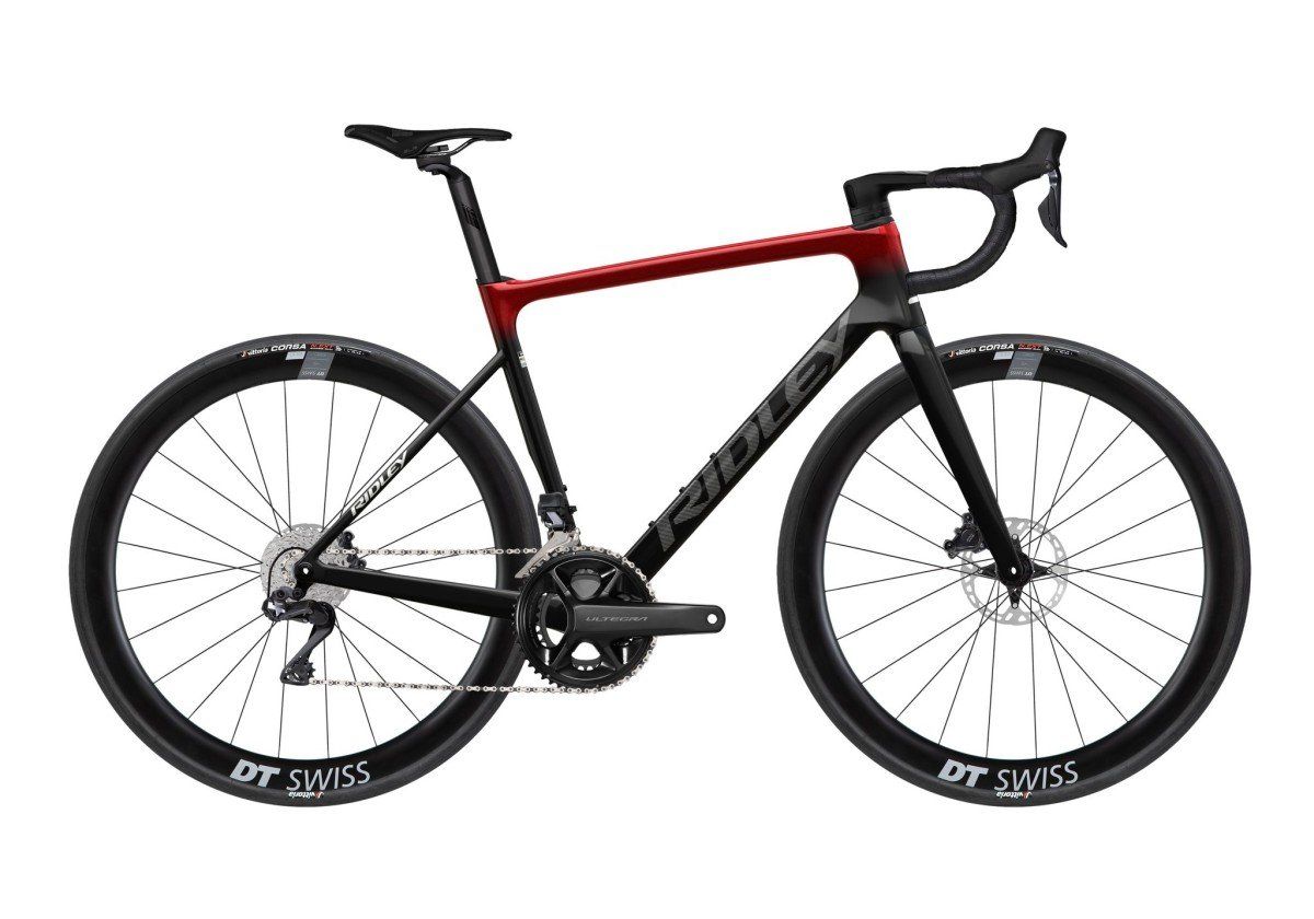 Ridley Falcn Shimano Ultegra DI2 2x12sp L FAL01Bs zwart rood L 2025 (5400928526654)