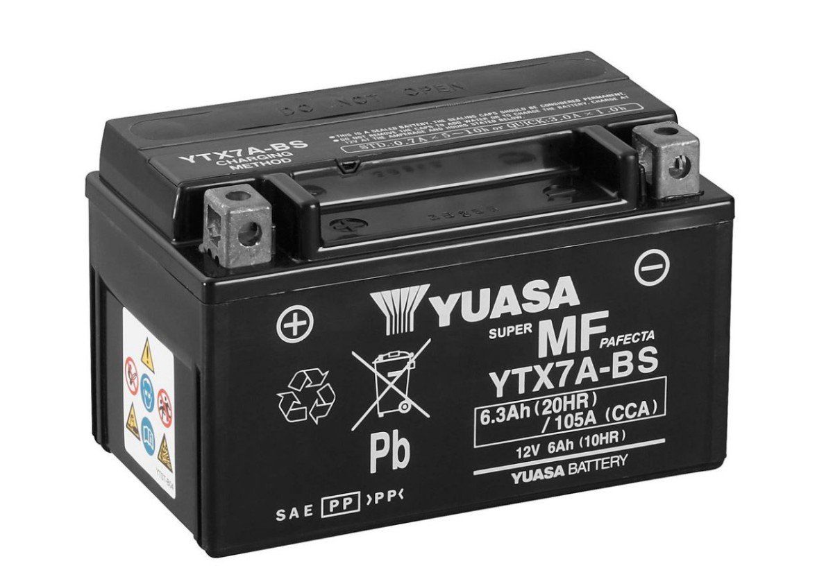 Accu 12v 6ah Yuasa gel ytx7a-bs kymco injectie (5050694061295)
