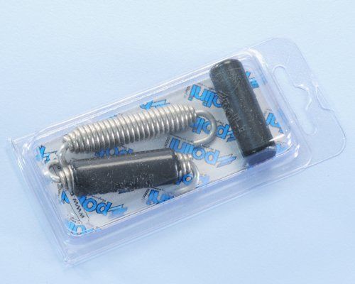 Uitlaat trekveerset Polini rvs met rubber 67mm (8054705073083)