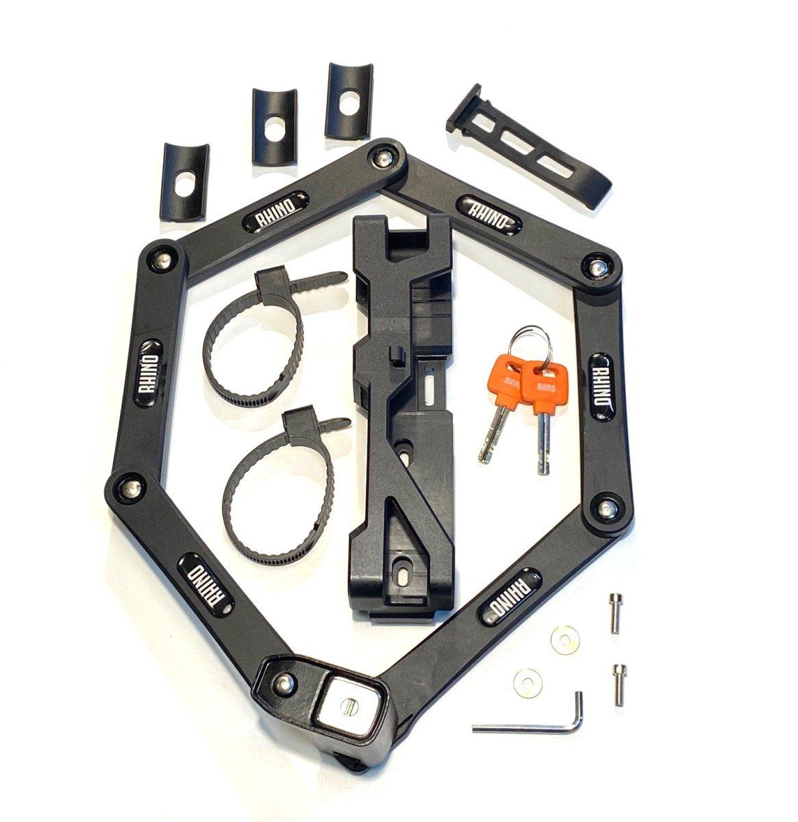 Rhino security Slot vouw 90cm/ 8mm folding-lock 7115 zwart m/houder art 4319 ** (8720849938853)