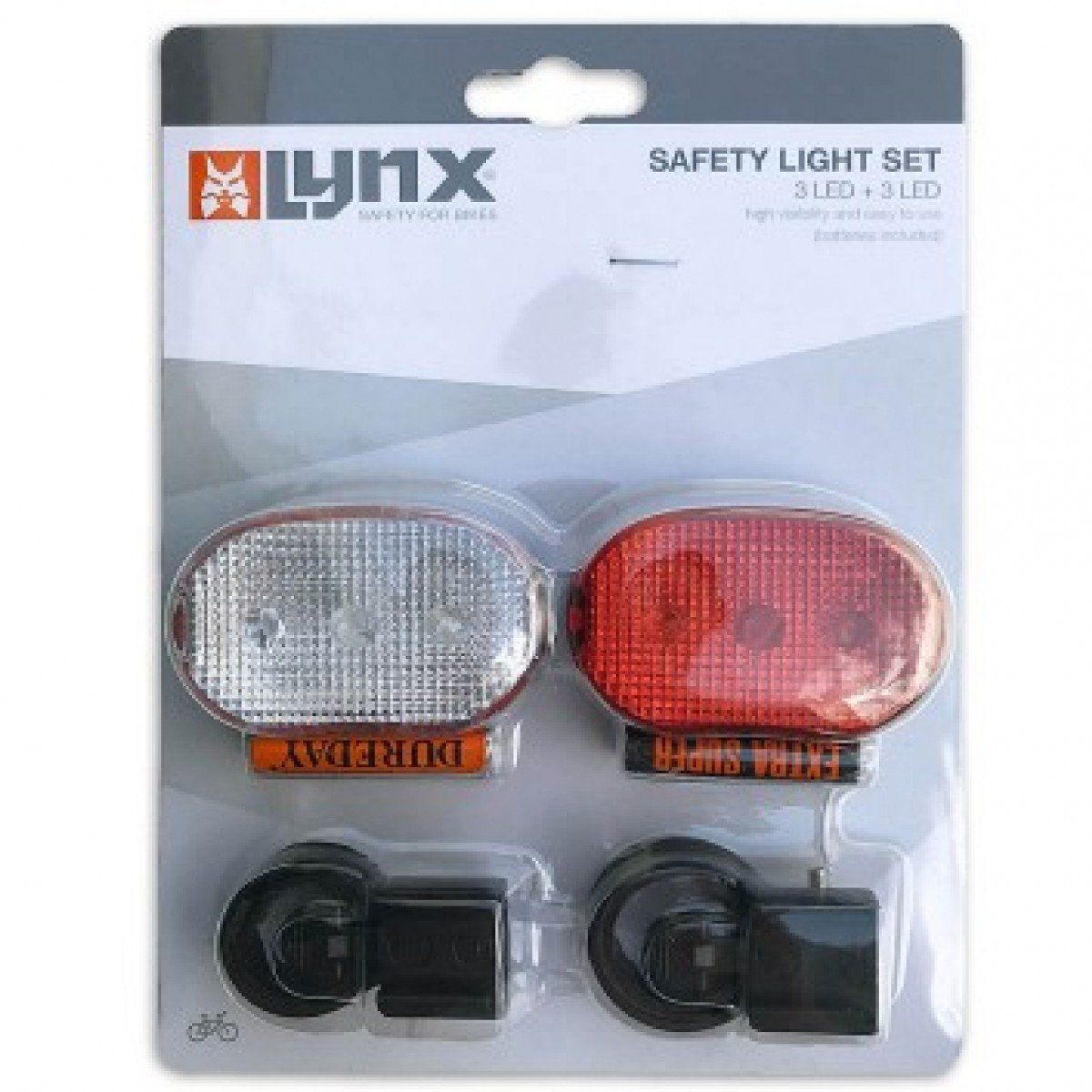 Lynx Led fietsverlichtingsset met 3 LEDs - inclusief (8714868030933)