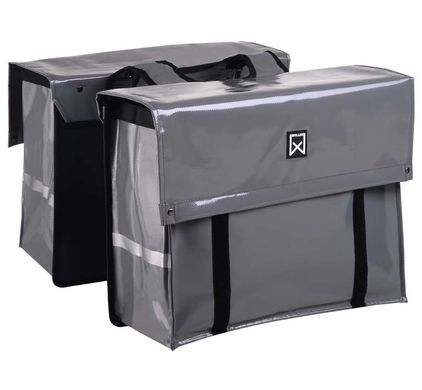 Willex Dubbele Bisonyl Krantentas Com Donkergrijs (5425023130940)