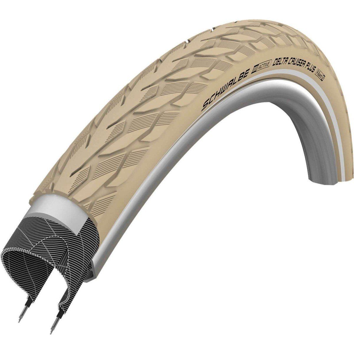 Btb draad Schwalbe delta cruiser plus 40-635 creme (4026495856010)