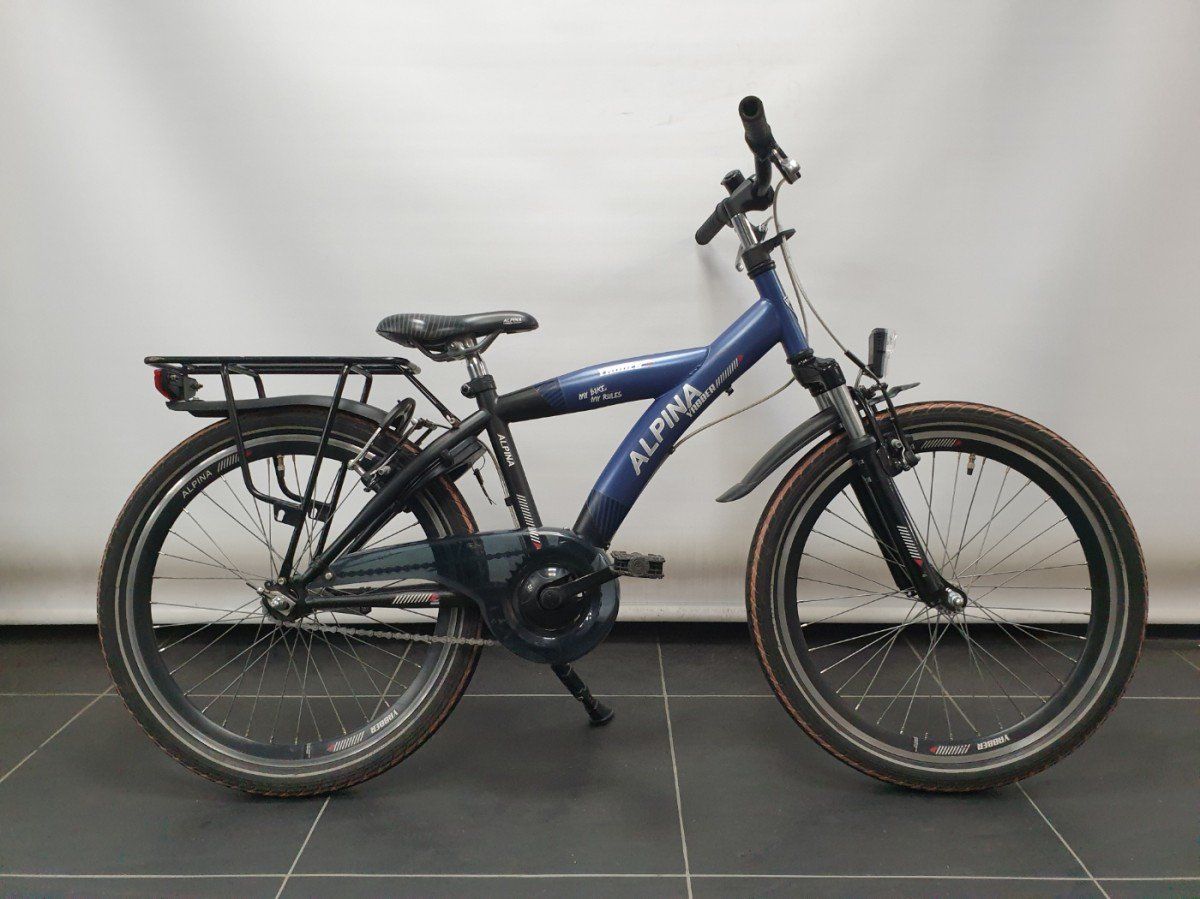 Alpina Yabber Jongens Sporty Blue Matt / Jet Black Matt 34cm (8719461027045)