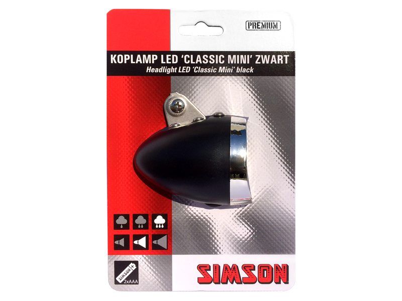 Simson koplamp voor classic mini led batterij voor