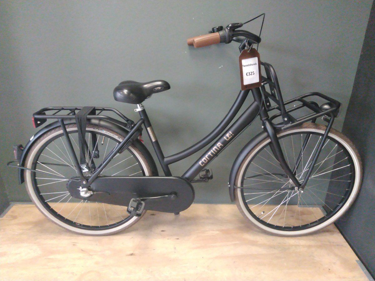 CORTINA U4 Transport Mini Meisjes Jet Black Matt 46cm 2022 (8719461036061)