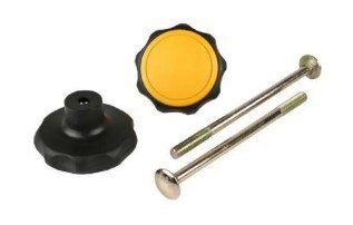 Spinder draaiknop met bout zwart/oranje (2) (8717809106230)
