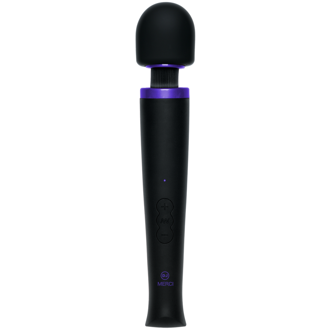Doc johnson Oplaadbare Power Wand - Ultra-Krachtige Silicone Wand Massager - Zwart (782421088392)