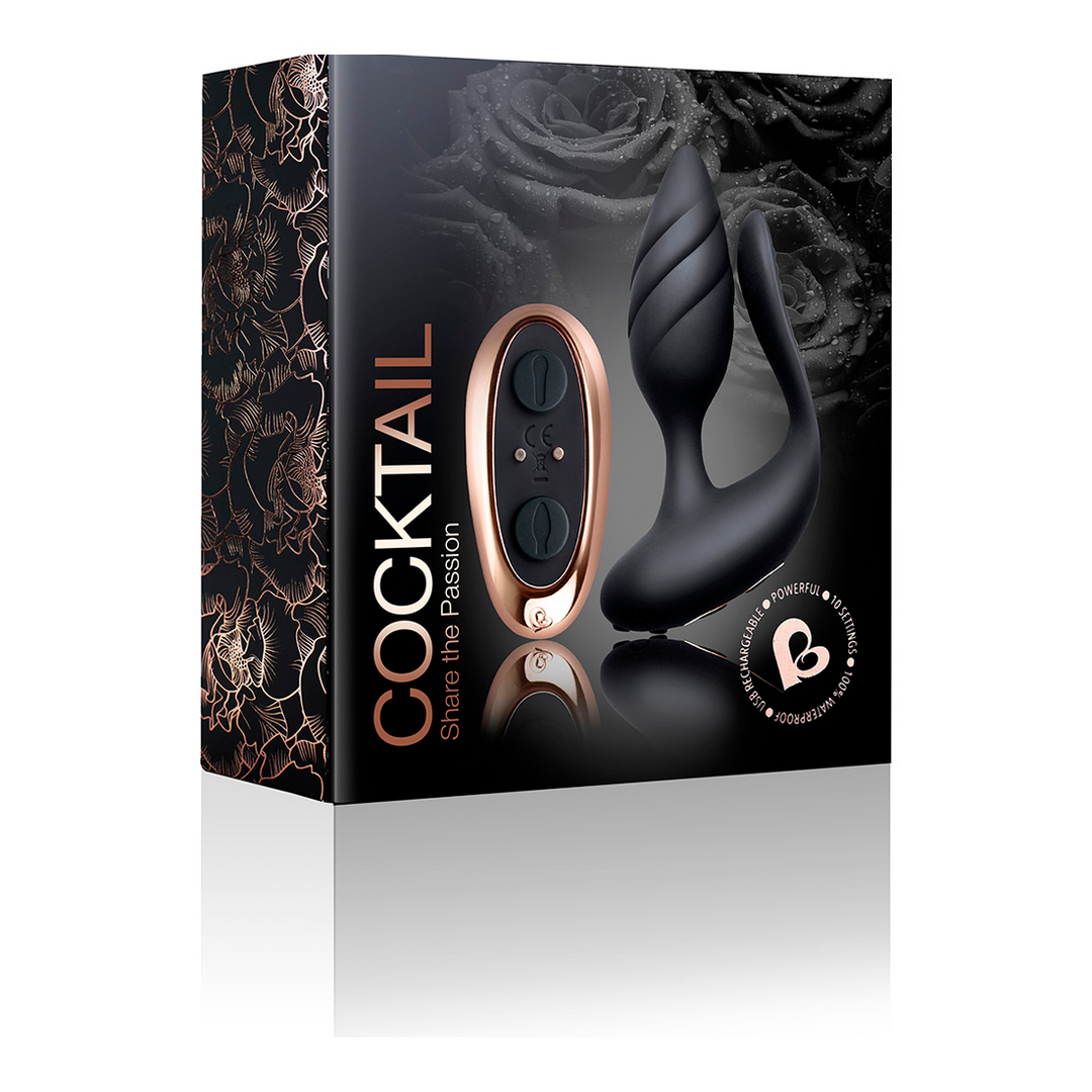 Rocks-off Cocktail Dual Motored - Butt Plug en Vibrator (811041014587)