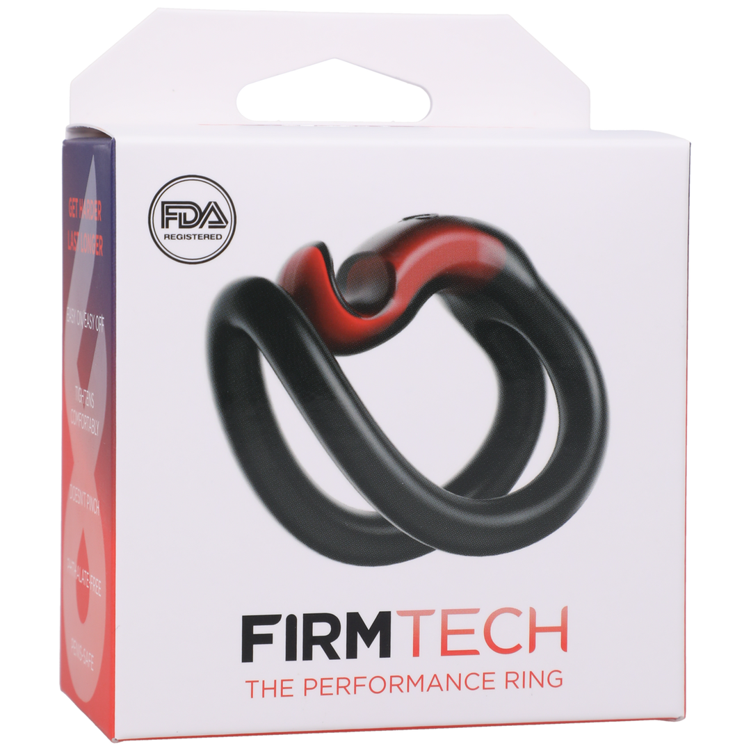 Doc johnson Prestatie Ring - Zwart/Rood (782421086855)