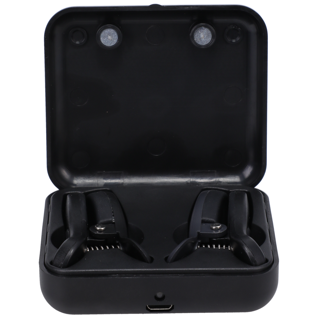 Doc johnson Vibro Grippers - Vibrerende Tepelklemmen met Koffer - Zwart (782421088736)