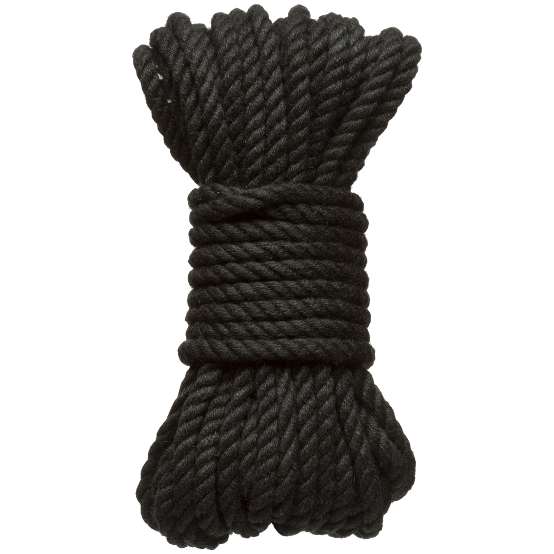 Doc johnson Bind en Tie - 6mm hennep bondage touw - 30 ft - zwart (782421089856)