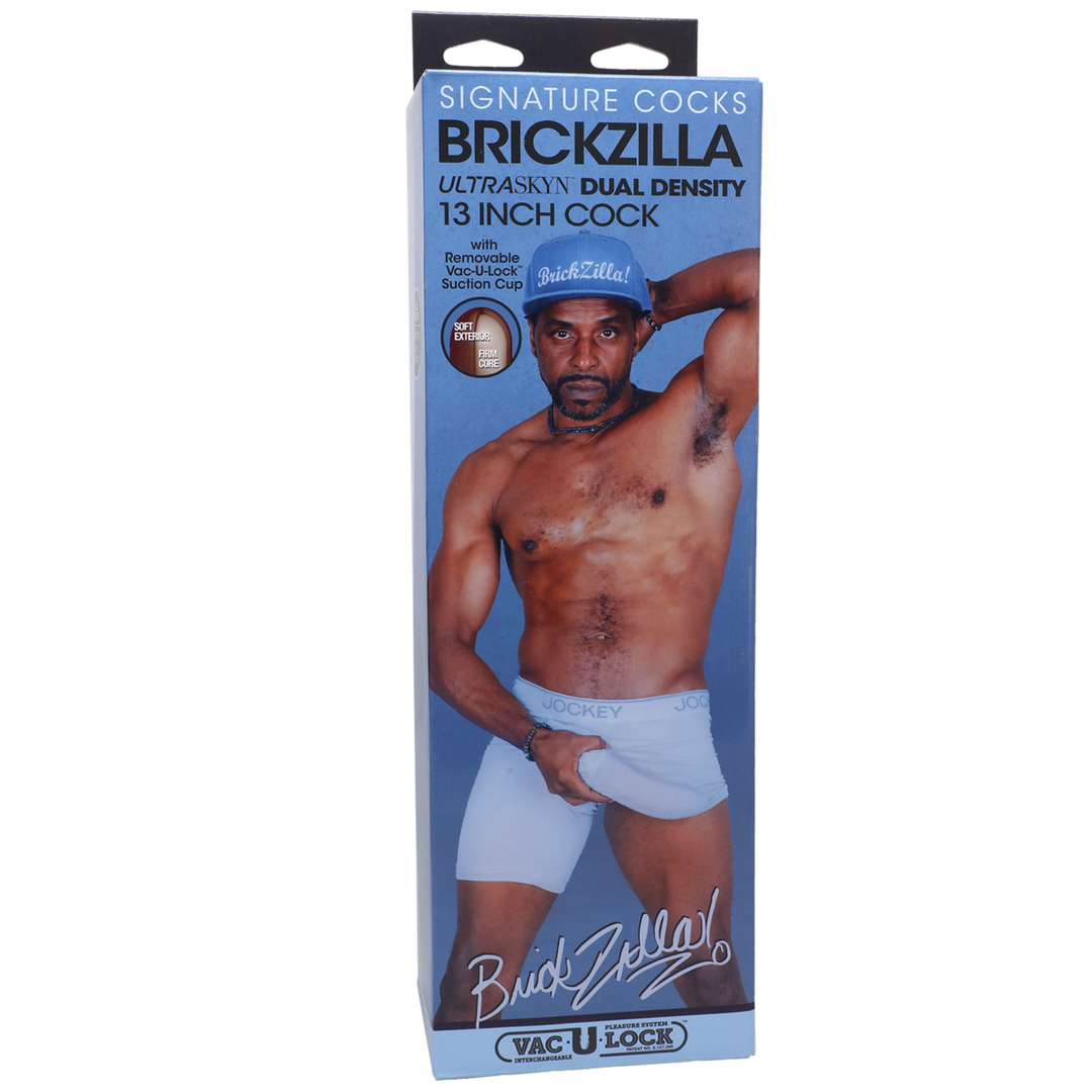 Doc johnson Brickzilla - Realistische ULTRASKYN Dildo - 13 / 33 cm - Chocolade (782421087159)