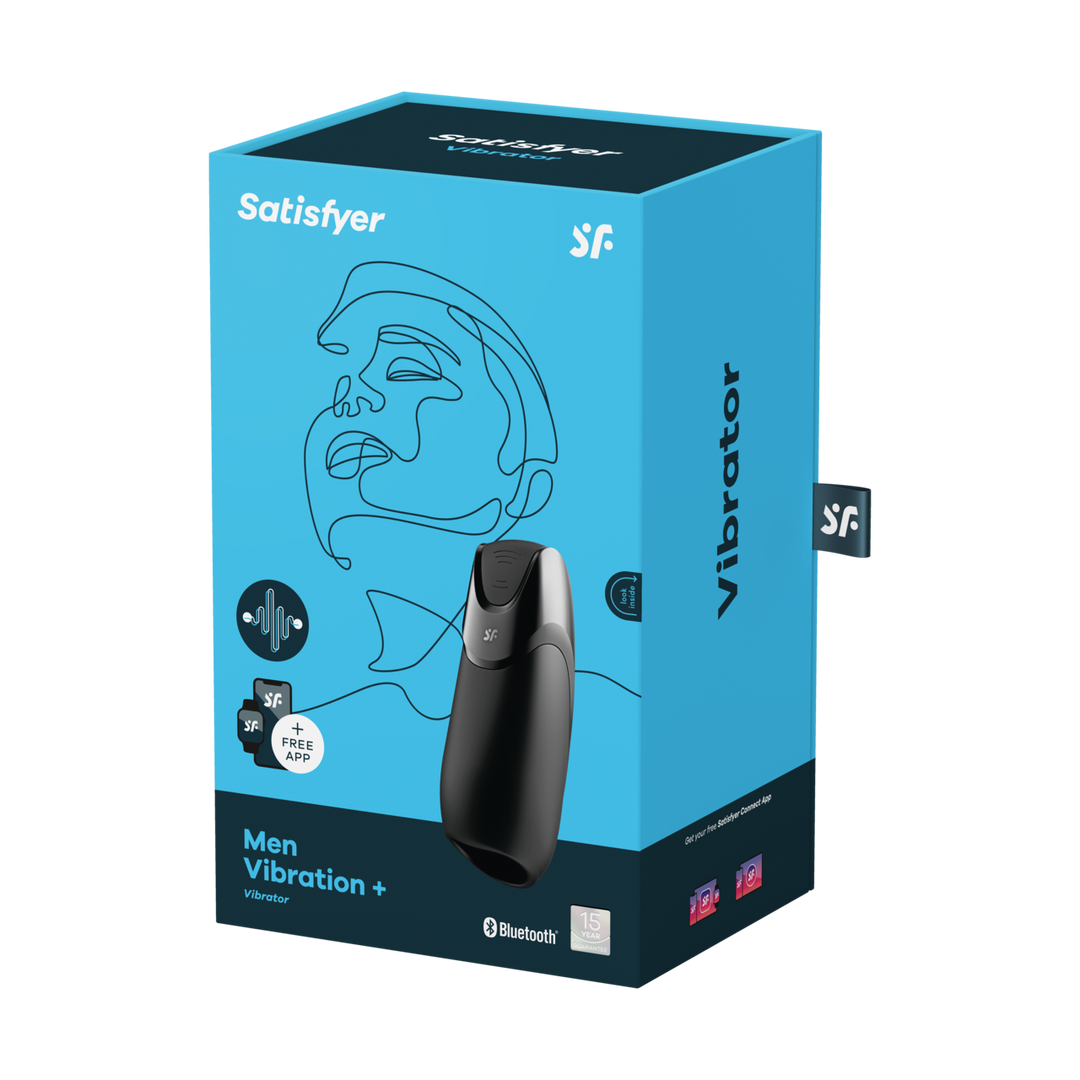 Satisfyer Mannen Vibration Plus Connect App - Zwart (4049369016570)