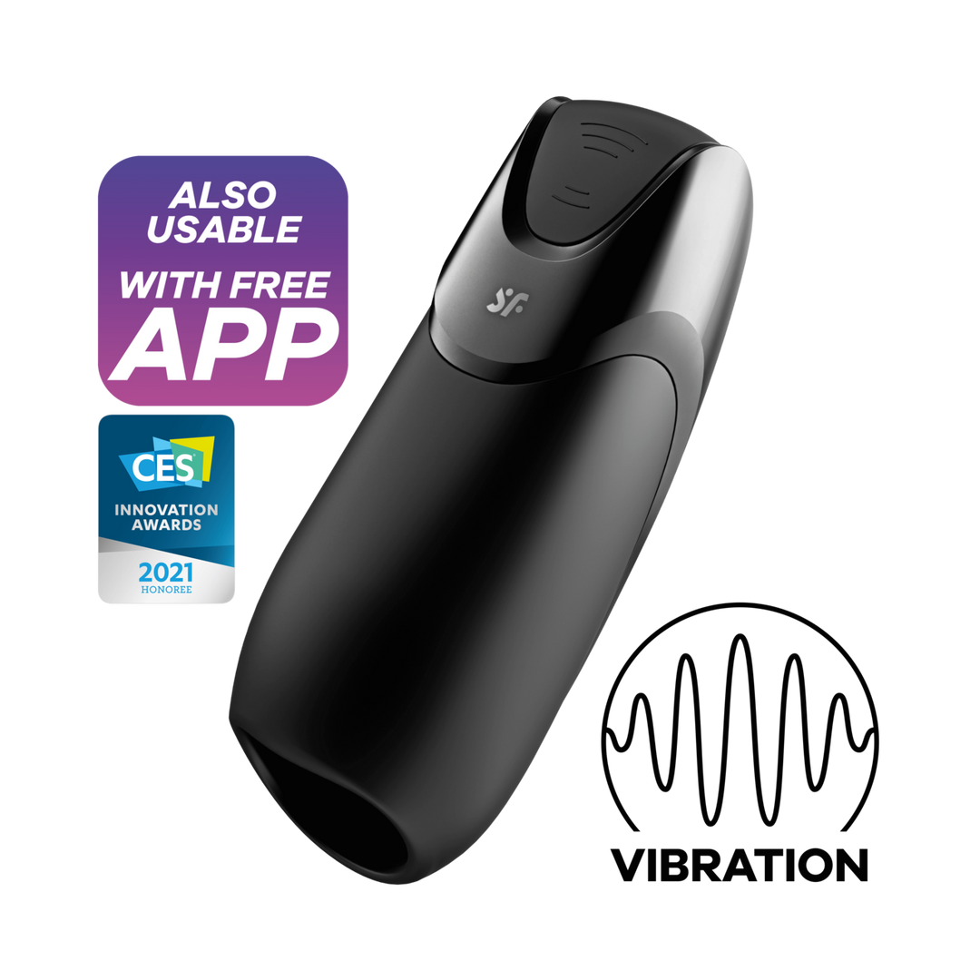 Satisfyer Mannen Vibration Plus Connect App - Zwart (4049369016570)