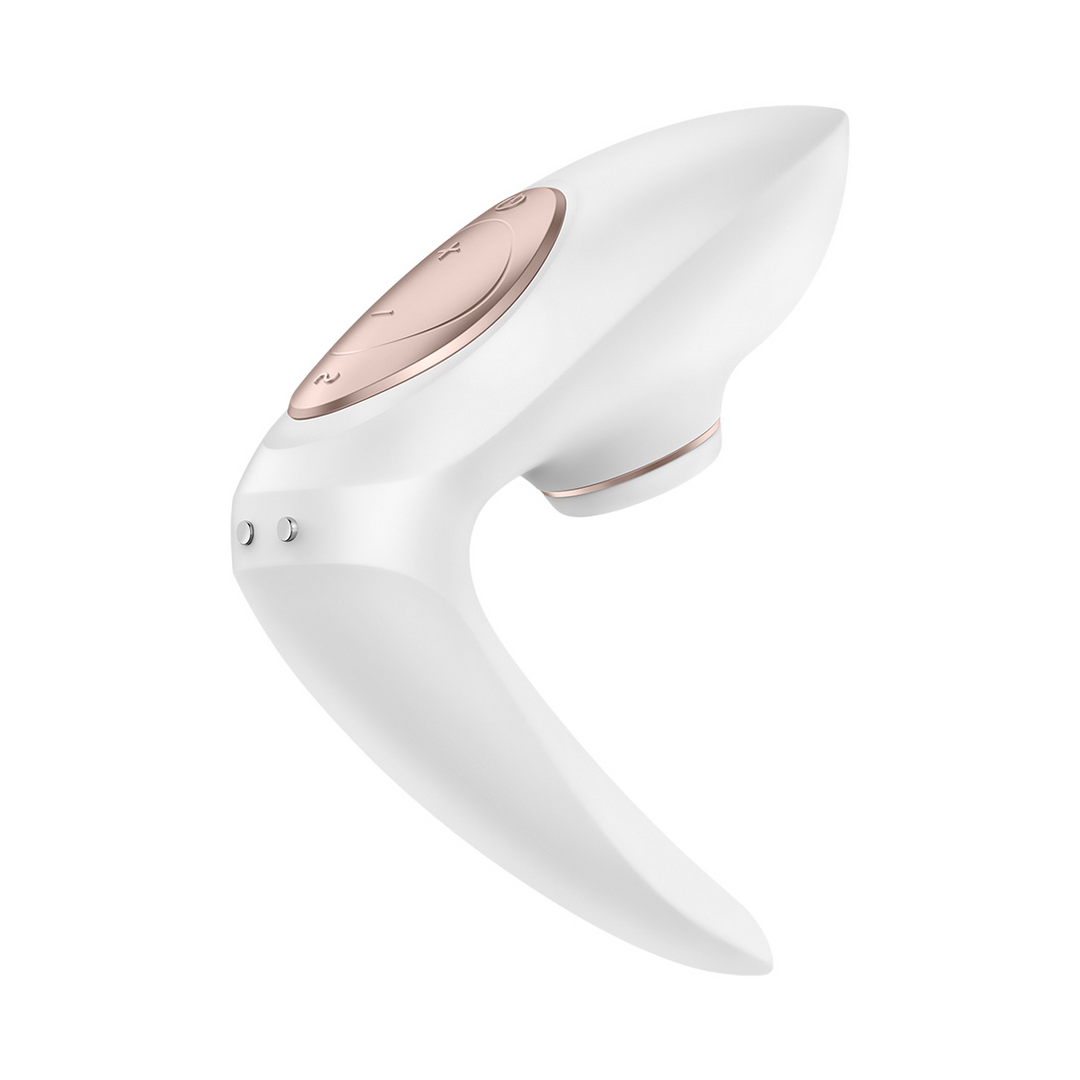 Satisfyer Pro 4 - Couples Air Pulse Stimulator en Vibratie - Wit/Roze Goud (4049369015498)