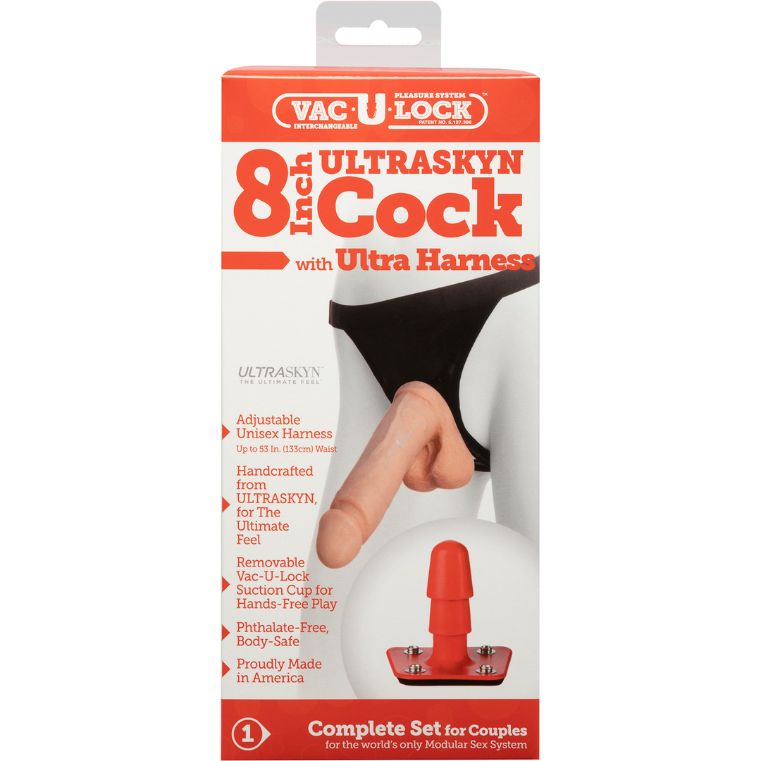 Doc johnson ULTRASKYN Harnas en Dildo - 8 / 20 cm (782421506100)
