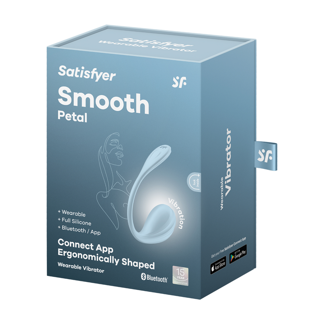 Satisfyer Glad Petal Connect App - Draagbare Koppel Vibrator - Lichtblauw (4061504002743)