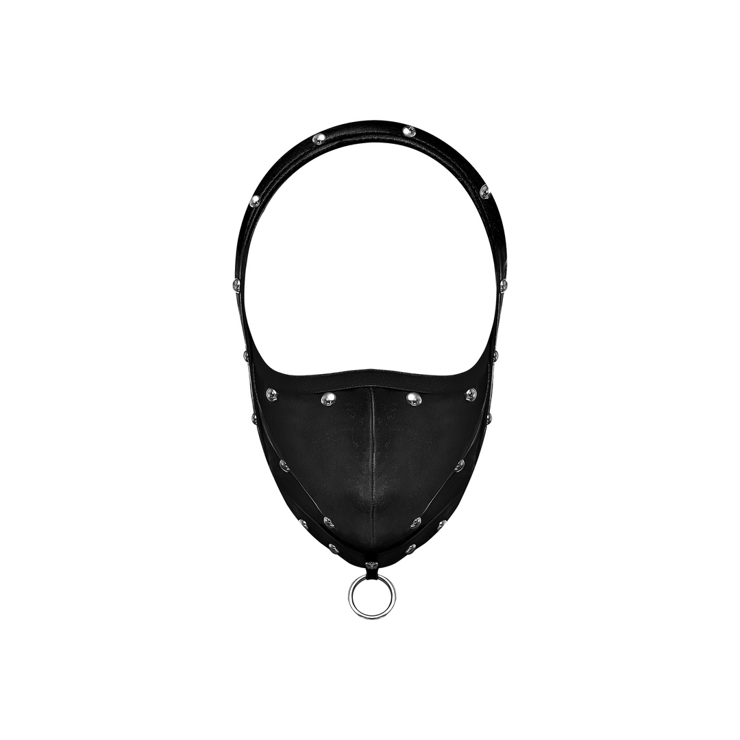 Male power Triton - Masker met Verstelbare Nek en Voorring - Eén Maat - Zwart (845830085939)